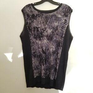 Jones New York Wool Knit Sleeveless Abstract Top